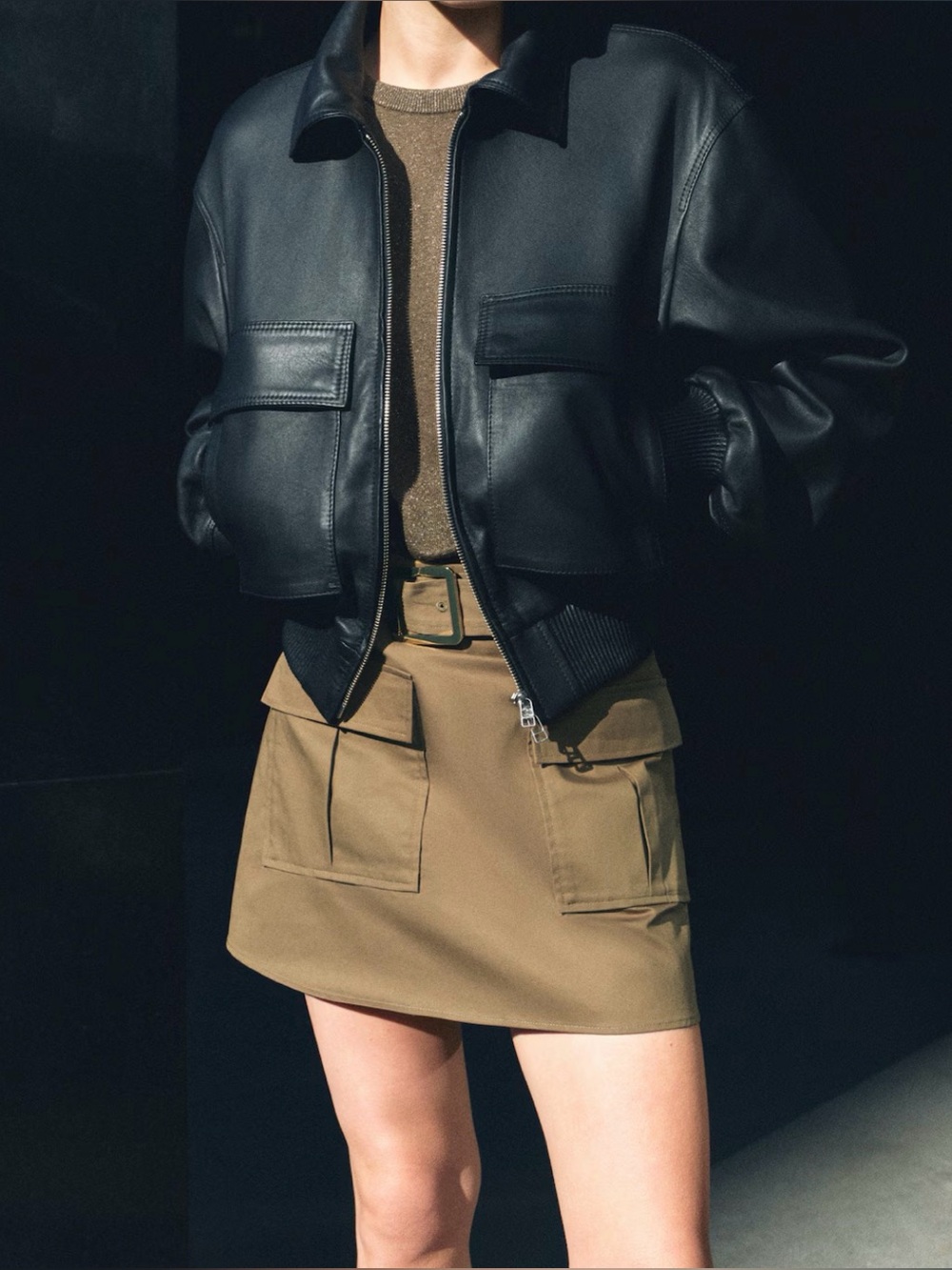 H&M UTILITY SKIRT WITH BELT